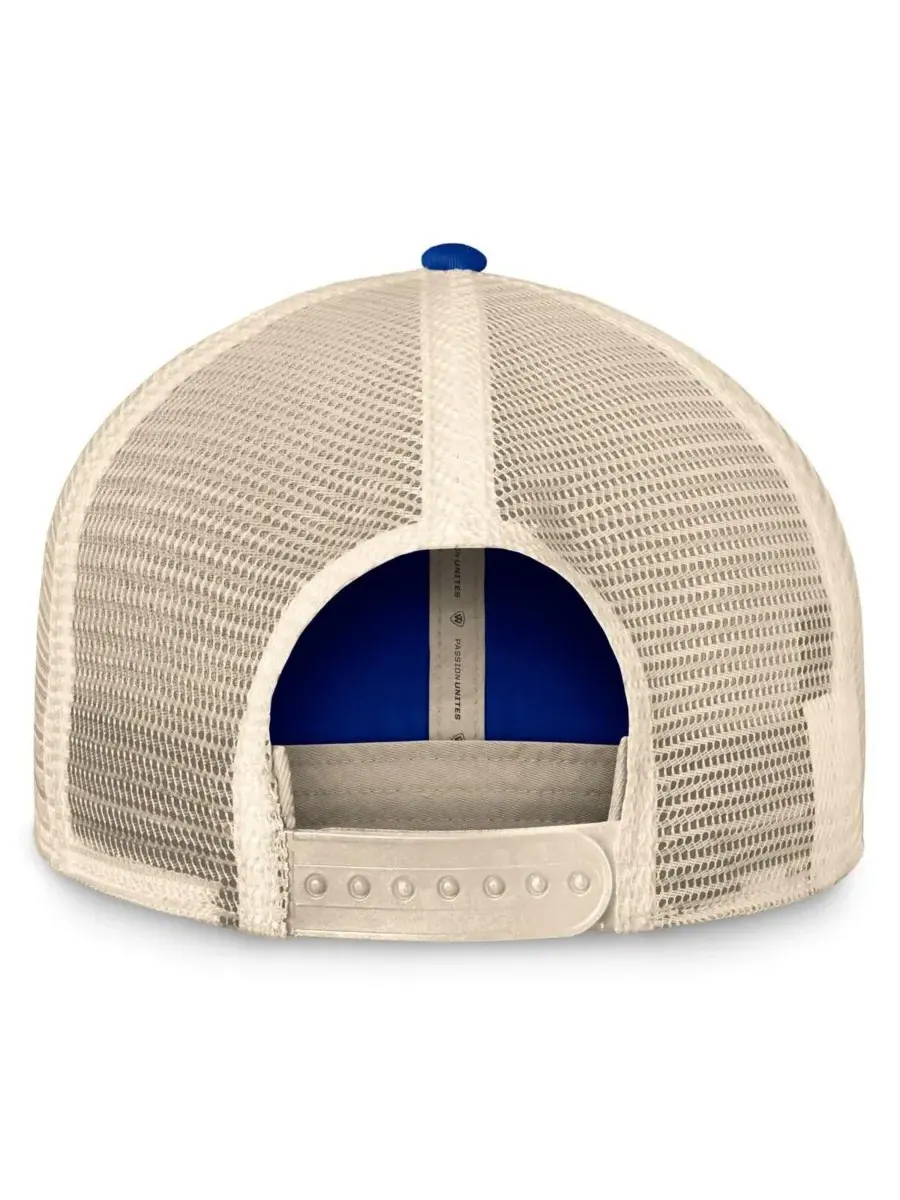 Мужская регулируемая кепка Royal Kansas Jayhawks Heritage Waylon Trucker Top of the World — изображение 2 из 4, королевский