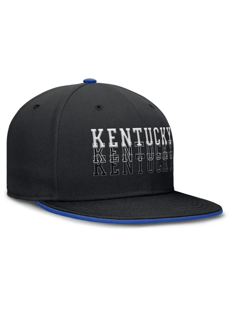 Nike Мужская черная бейсболка Kentucky Wildcats True Primetime Performance Fitted Hat — изображение 3 из 4, черный