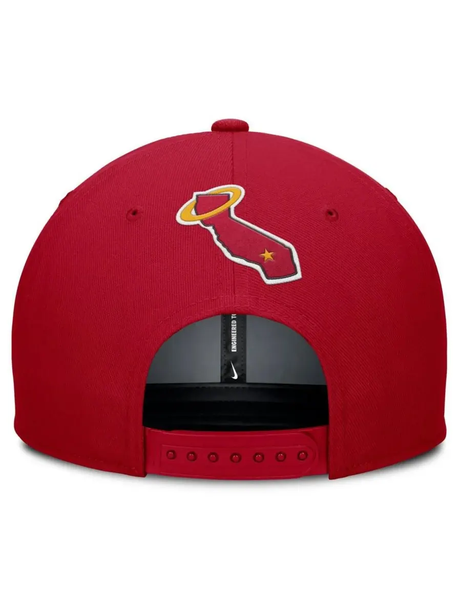 Nike Мужская серо-красная бейсболка California Angels Cooperstown Collection Pro Performance — изображение 3 из 4