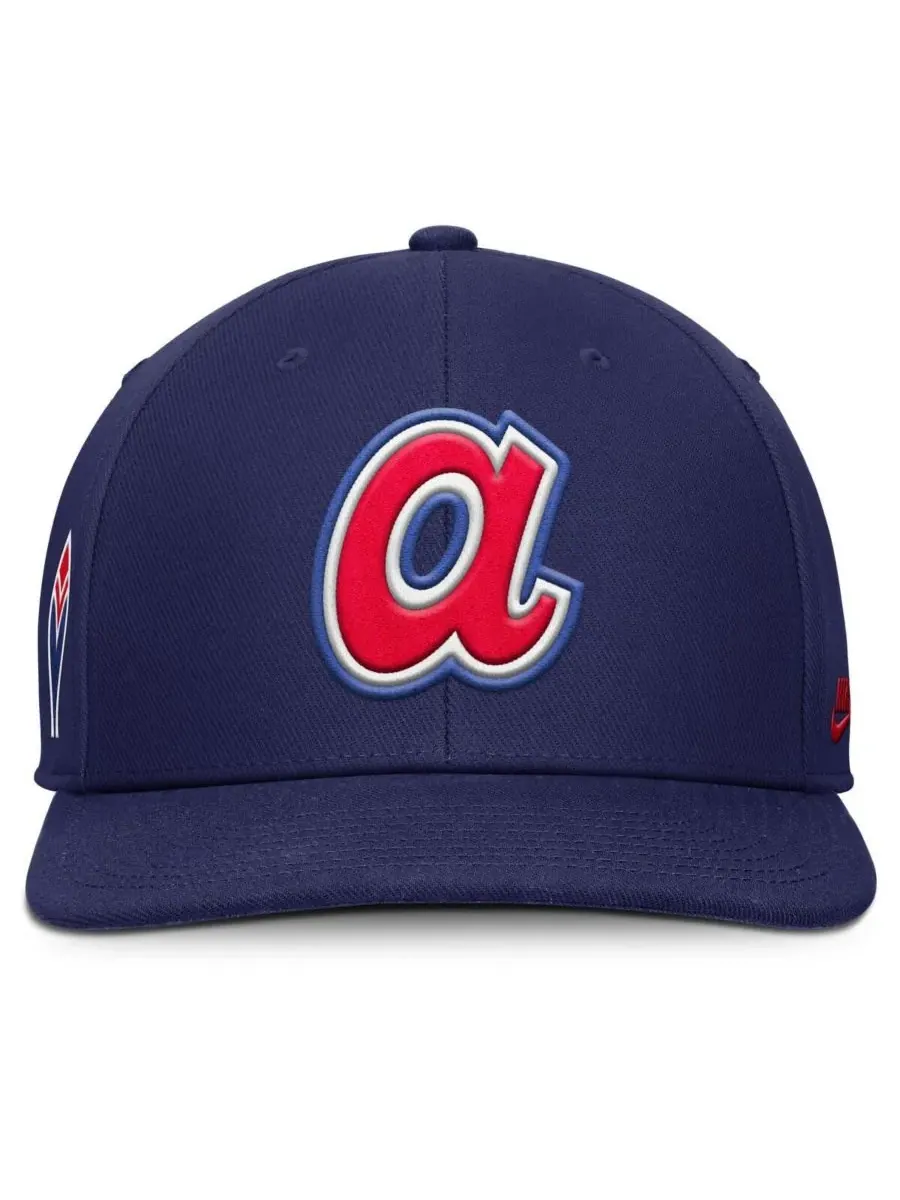 Nike Мужская темно-синяя бейсболка Atlanta Braves Pro Performance Snapback — изображение 2 из 4, темно-синий