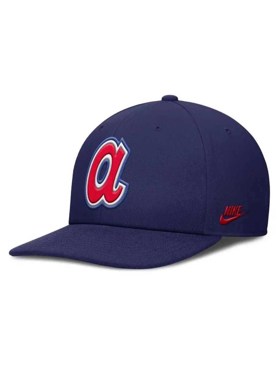 Nike Мужская темно-синяя бейсболка Atlanta Braves Pro Performance Snapback — изображение 3 из 4, темно-синий