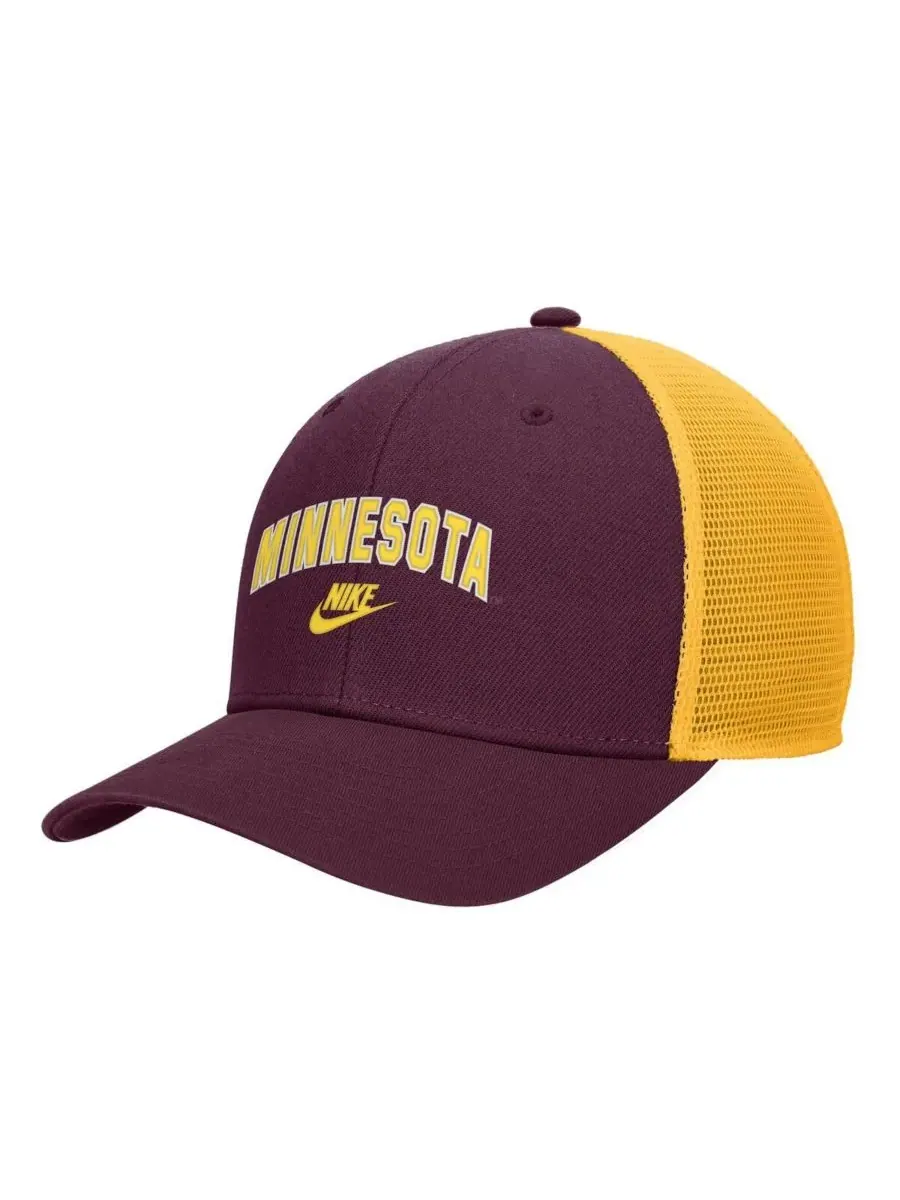 Nike Мужская бордовая кепка-тракер Minnesota Golden Gophers Vintage Arch Rise Performance с — изображение 1 из 2, коричневый