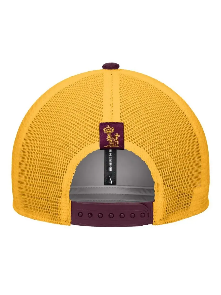 Nike Мужская бордовая кепка-тракер Minnesota Golden Gophers Vintage Arch Rise Performance с — изображение 2 из 2, коричневый