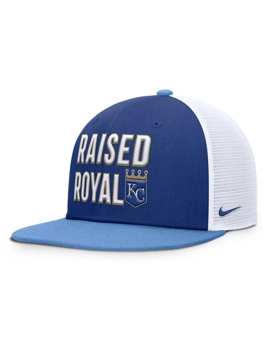 Nike Мужская бейсболка-тракер Kansas City Royals Pro Performance Snapback королевского — изображение 4 из 4, светлый синий