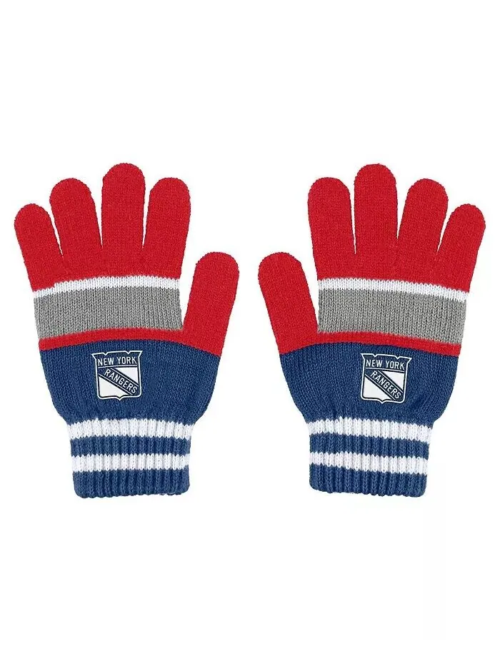 Женский комплект из перчаток и шарфа в полоску New York Rangers Wear By Erin Andrews — изображение 3 из 3