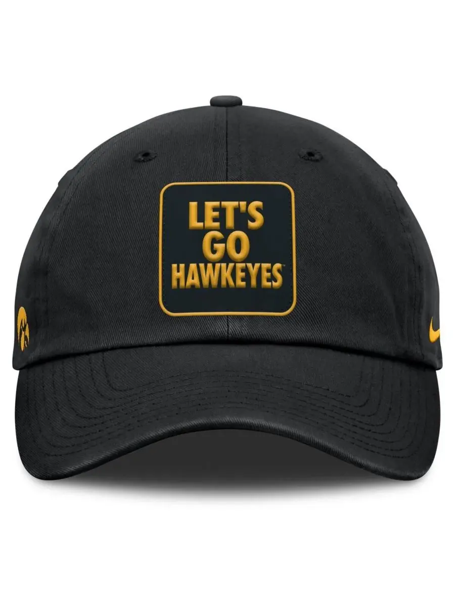 Nike Мужская черная регулируемая кепка с логотипом местного клуба Iowa Hawkeyes — изображение 2 из 4, черный