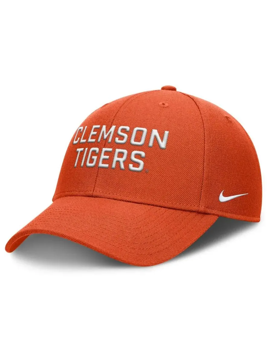 Nike Мужская оранжевая тренировочная кепка Clemson Tigers Rise с регулируемой застежкой — изображение 1 из 4, оранжевый