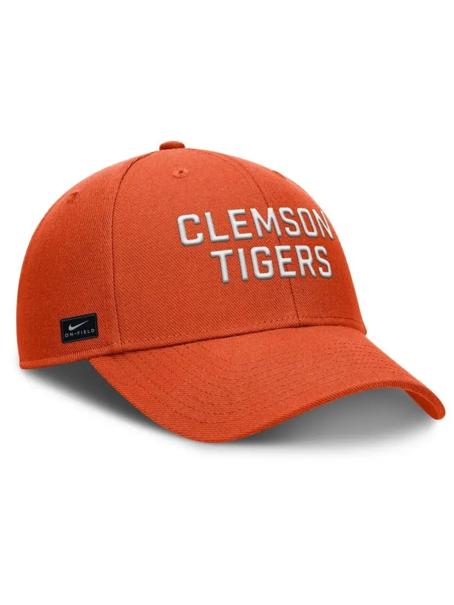 Nike Мужская оранжевая тренировочная кепка Clemson Tigers Rise с регулируемой застежкой — изображение 3 из 4, оранжевый