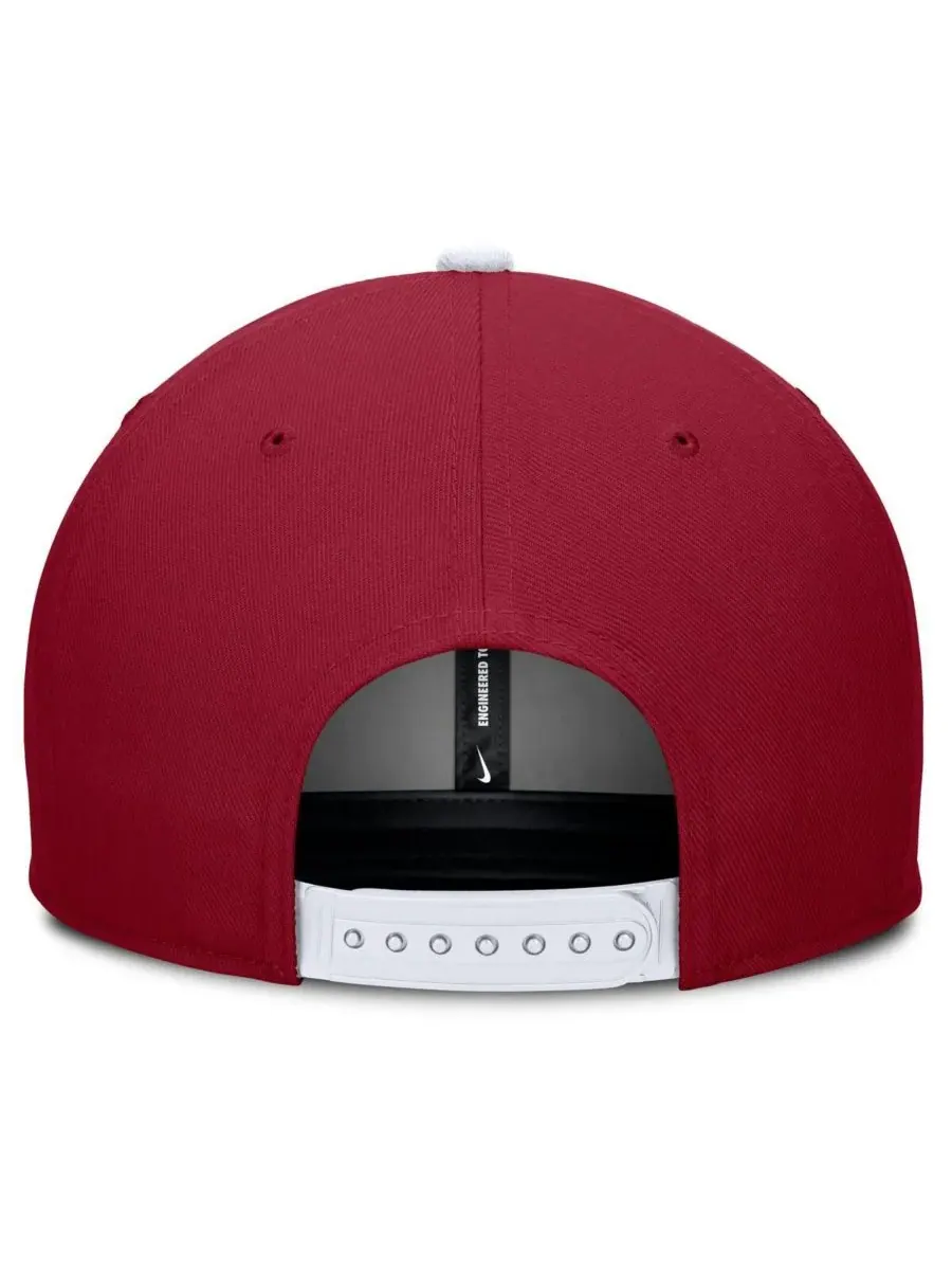 Nike Мужская кепка-снепбек Alabama Crimson Tide Pro Legacy Script цвета малиновый/кремовый — изображение 2 из 4