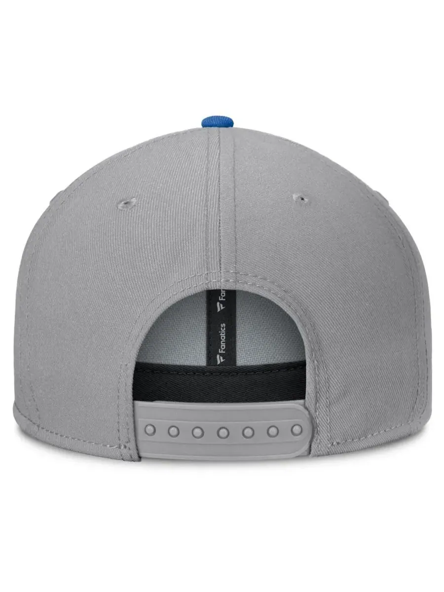 Fanatics Мужская серая кепка-бейсболка Kansas Jayhawks Duo Snapback — изображение 3 из 4, серый