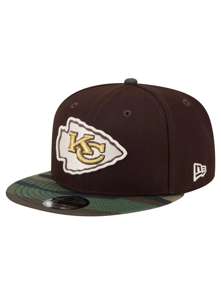 Кепка-снэпбек с принтом Burnt Wood Camo New Era — изображение 1 из 5, коричневый