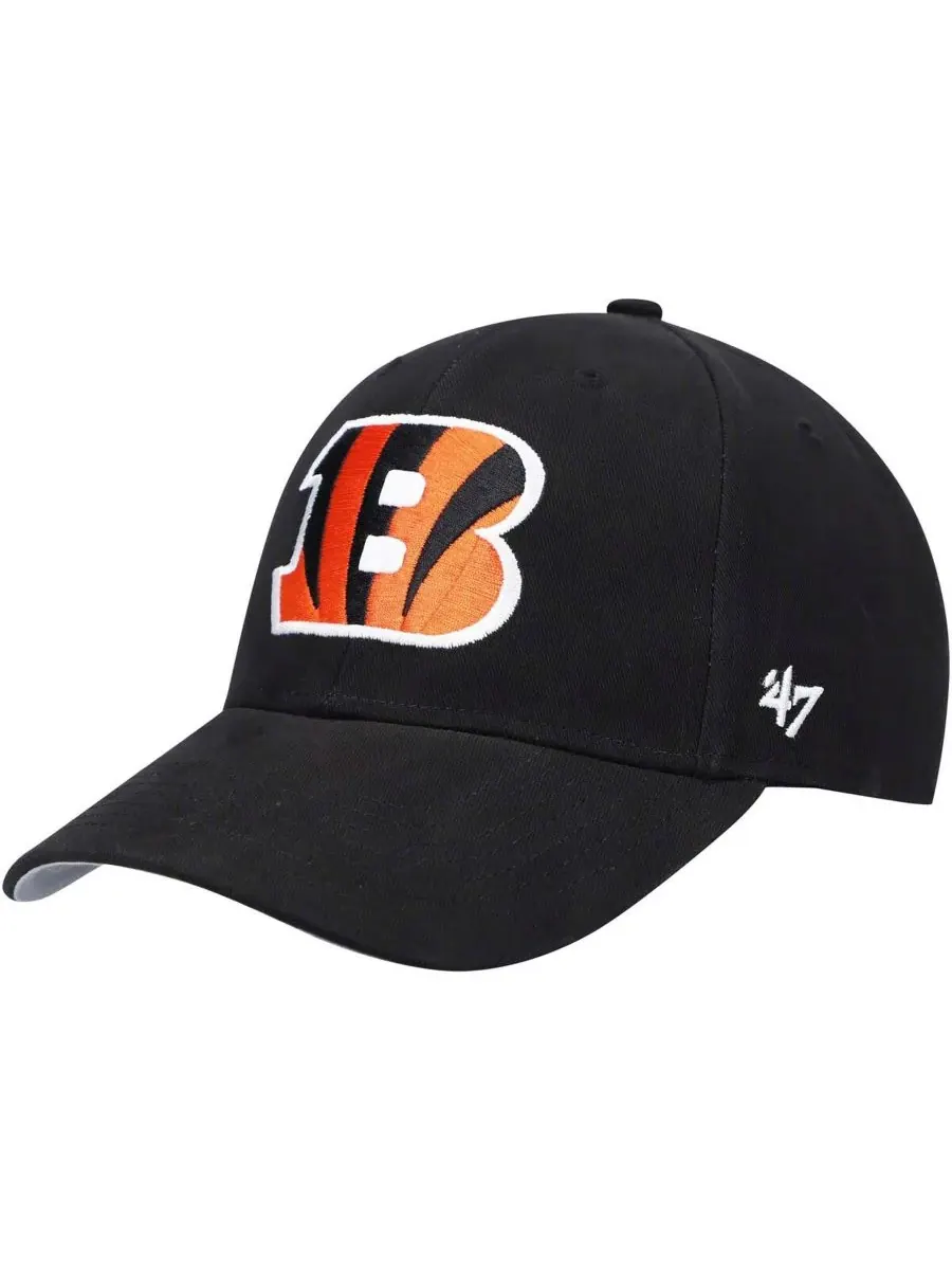 '47 Brand Детская черная регулируемая бейсболка Cincinnati Bengals Basic MVP — изображение 1 из 4, черный