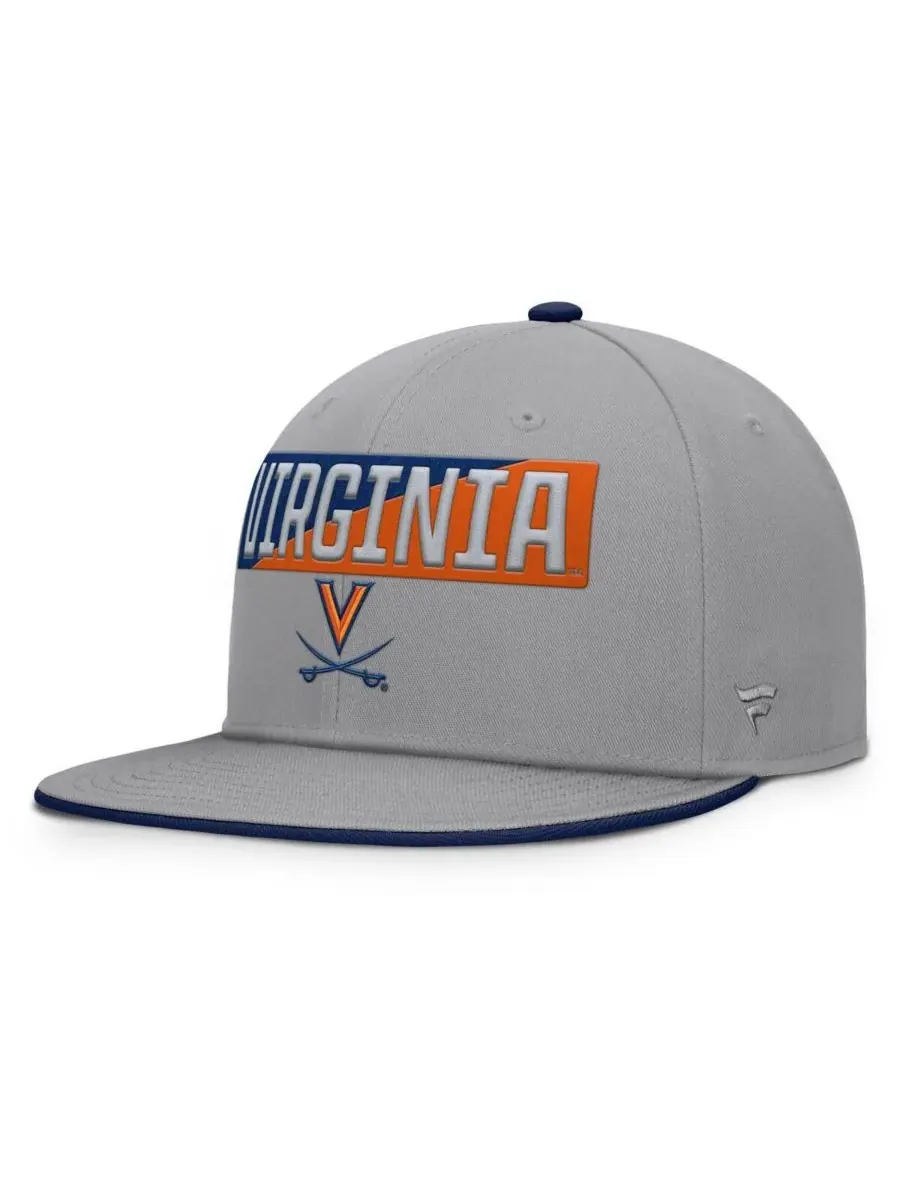 Fanatics Мужская серая бейсболка Virginia Cavaliers Duo Snapback — изображение 1 из 4, серый
