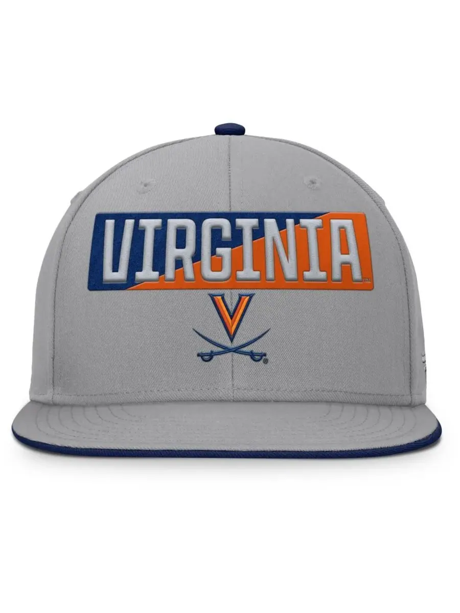 Fanatics Мужская серая бейсболка Virginia Cavaliers Duo Snapback — изображение 2 из 4, серый