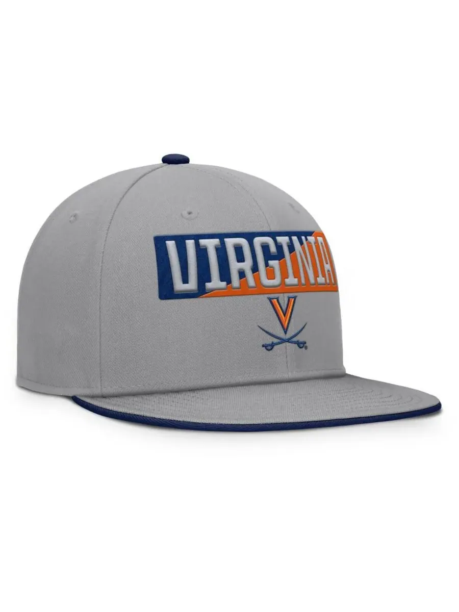 Fanatics Мужская серая бейсболка Virginia Cavaliers Duo Snapback — изображение 3 из 4, серый