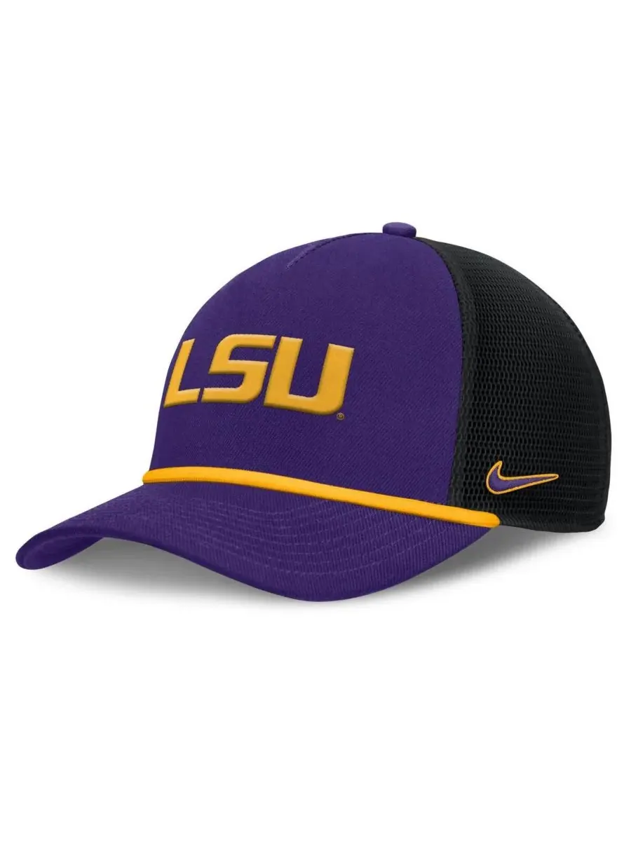 Nike Мужская фиолетовая регулируемая кепка-тракер LSU Tigers Rise Primetime — изображение 1 из 4, фиолетовый