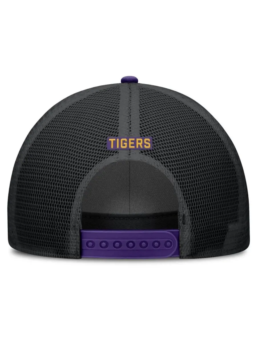 Nike Мужская фиолетовая регулируемая кепка-тракер LSU Tigers Rise Primetime — изображение 4 из 4, фиолетовый