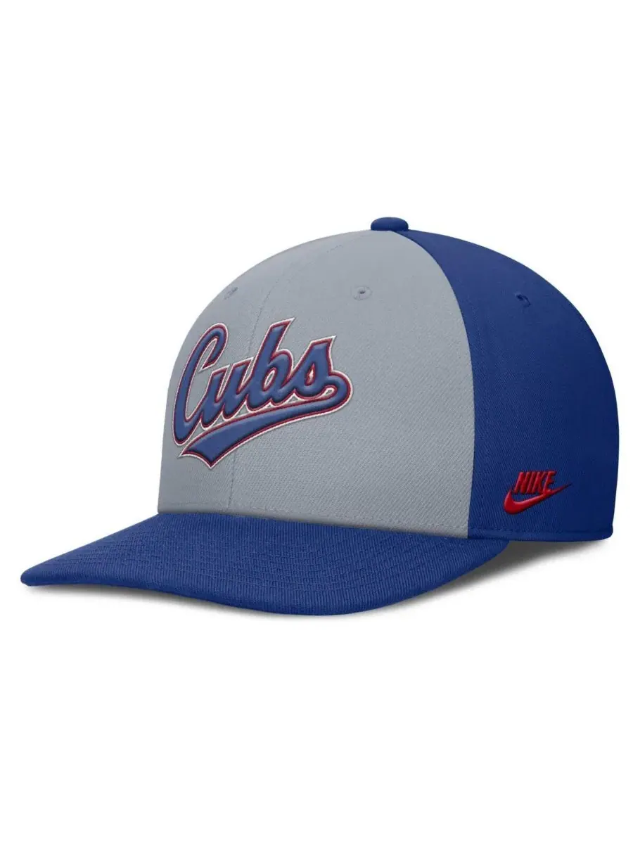Nike Мужская серая/королевская бейсболка Chicago Cubs Pro Performance Snapback — изображение 4 из 4, серый