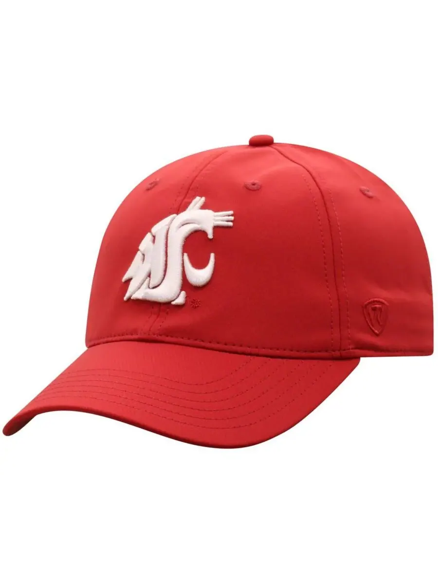 Top of the World Мужская регулируемая кепка Crimson Washington State Cougars Victory Trainer — изображение 1 из 4, красный
