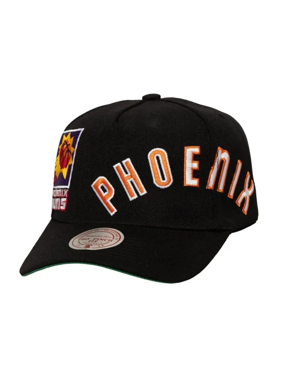 Mitchell & Ness Мужская черная бейсболка Phoenix Suns с логотипом Busted Logo Wordmark и — изображение 1 из 3, черный