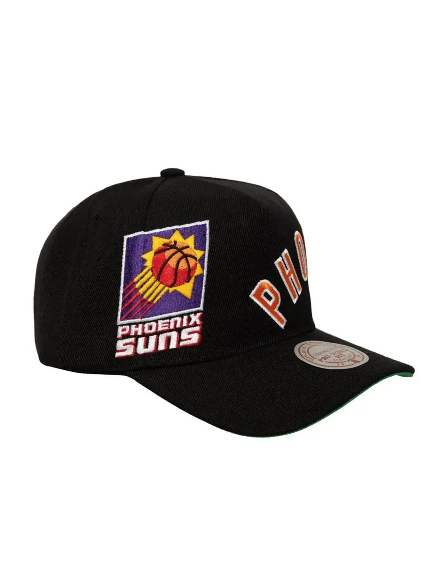 Mitchell & Ness Мужская черная бейсболка Phoenix Suns с логотипом Busted Logo Wordmark и — изображение 3 из 3, черный