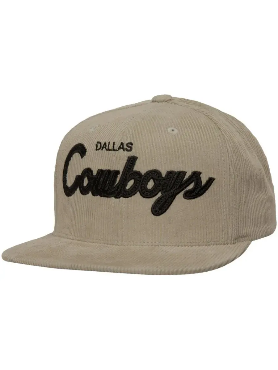 Mitchell & Ness Мужская бежевая кепка-бейсболка Dallas Cowboys с регулируемой застежкой — изображение 1 из 3, бежевый