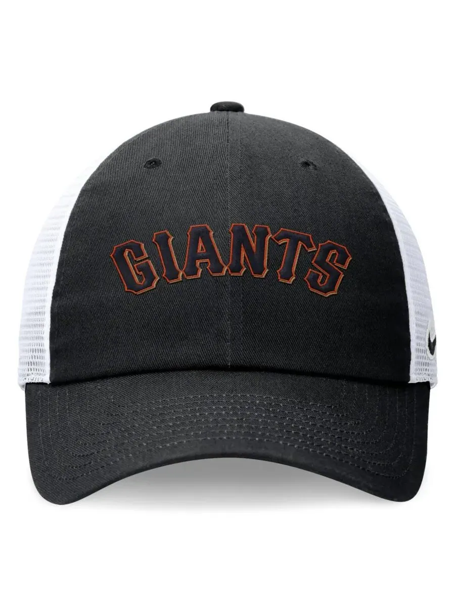 Nike Мужская черная регулируемая кепка-тракер с логотипом San Francisco Giants — изображение 2 из 4, черный