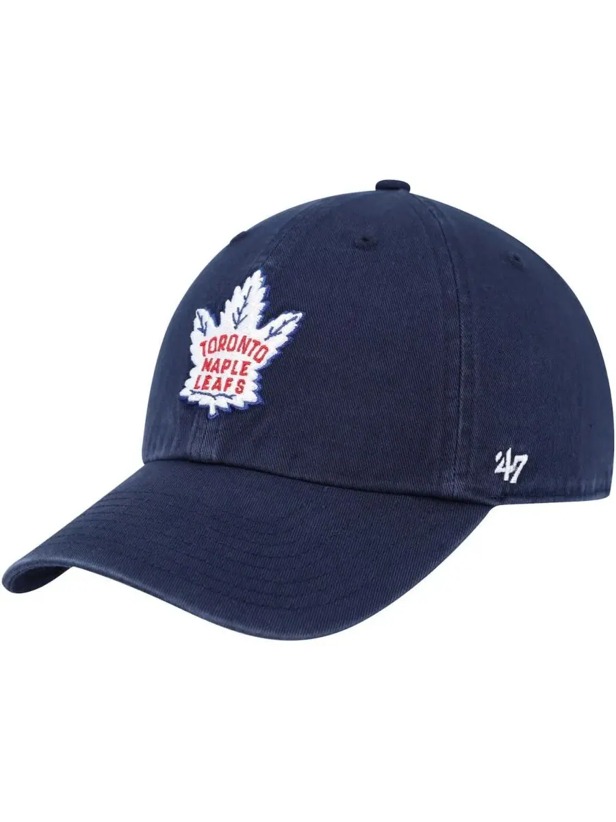 '47 Brand Мужская темно-синяя регулируемая кепка Toronto Maple Leafs Clean Up — изображение 1 из 4, темно-синий