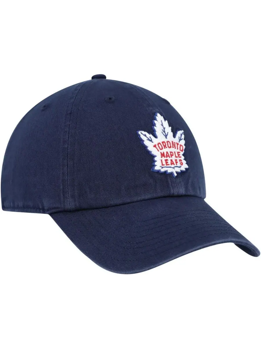 '47 Brand Мужская темно-синяя регулируемая кепка Toronto Maple Leafs Clean Up — изображение 3 из 4, темно-синий