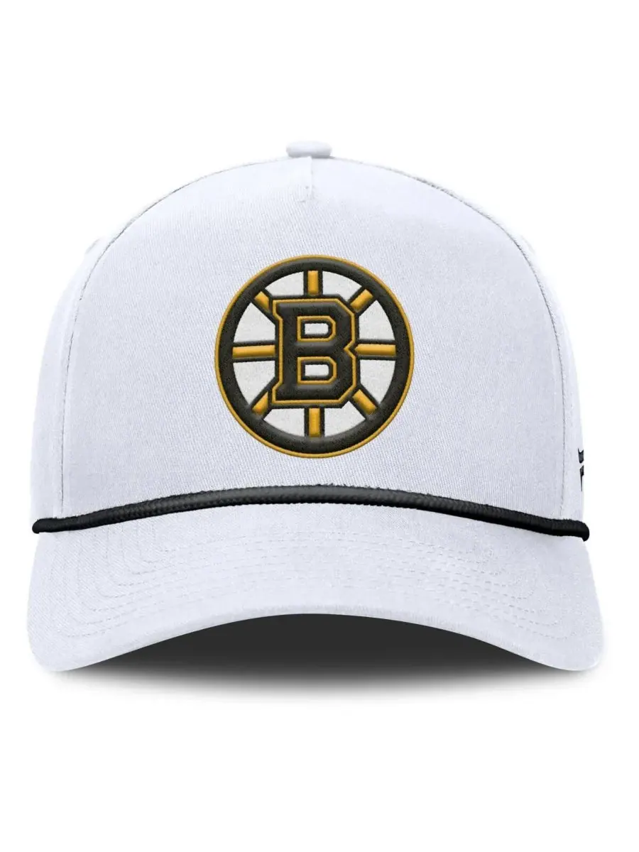 Fanatics Мужская белая регулируемая кепка Boston Bruins Rope A-Frame — изображение 2 из 4, белый