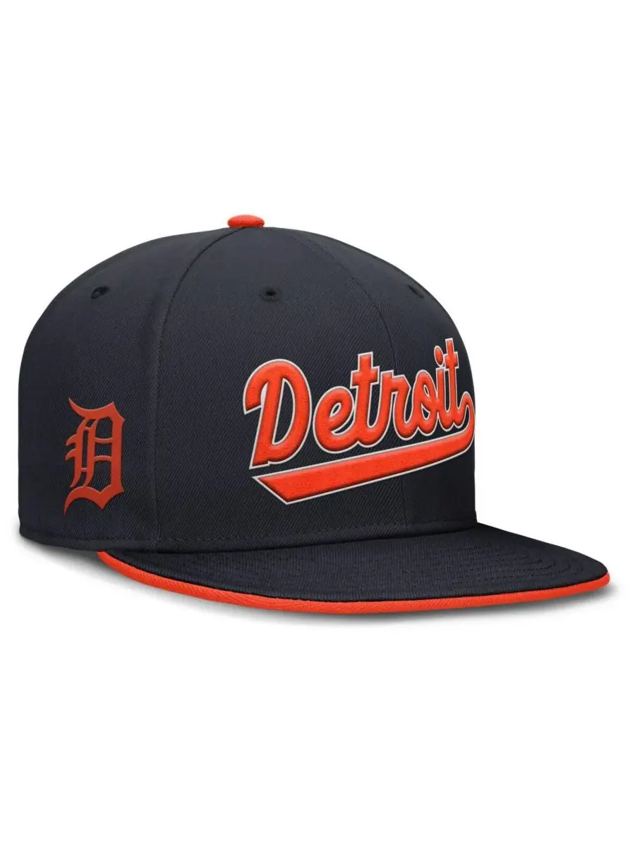 Nike Мужская темно-синяя бейсболка Detroit Tigers True Performance Fitted Hat — изображение 1 из 4, темно-синий