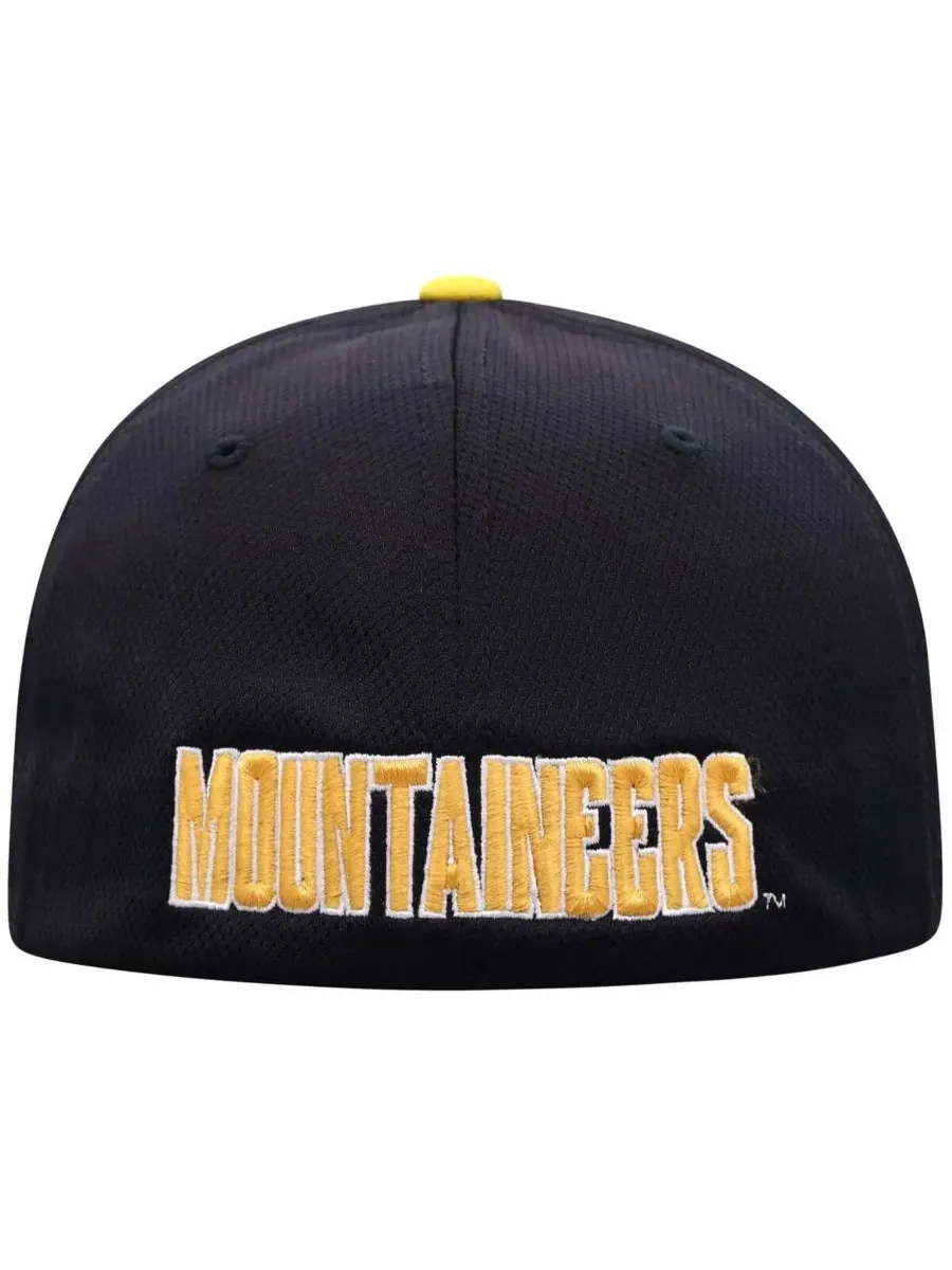 Top of the World Мужская черная бейсболка Appalachian State Mountaineers Reflex Two-Tone Flex Hat — изображение 2 из 3