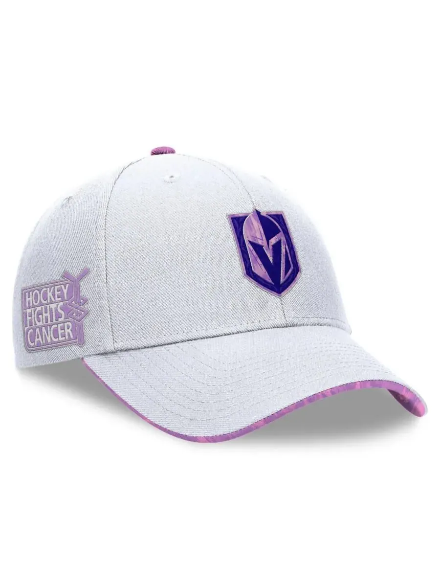 Fanatics Мужская белая регулируемая кепка Vegas Golden Knights Authentic Pro Hockey Fights Cancer — изображение 1 из 4, белый
