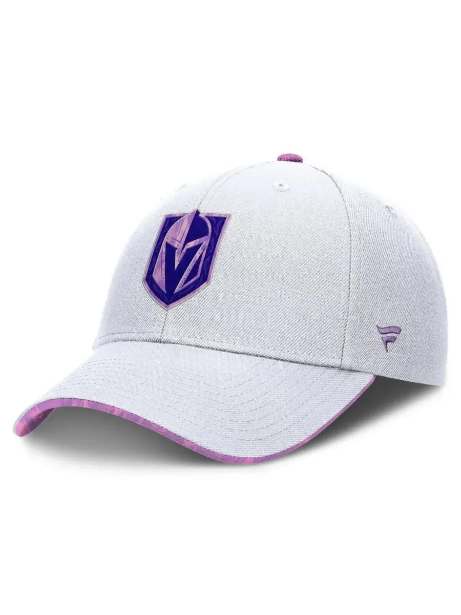 Fanatics Мужская белая регулируемая кепка Vegas Golden Knights Authentic Pro Hockey Fights Cancer — изображение 3 из 4, белый
