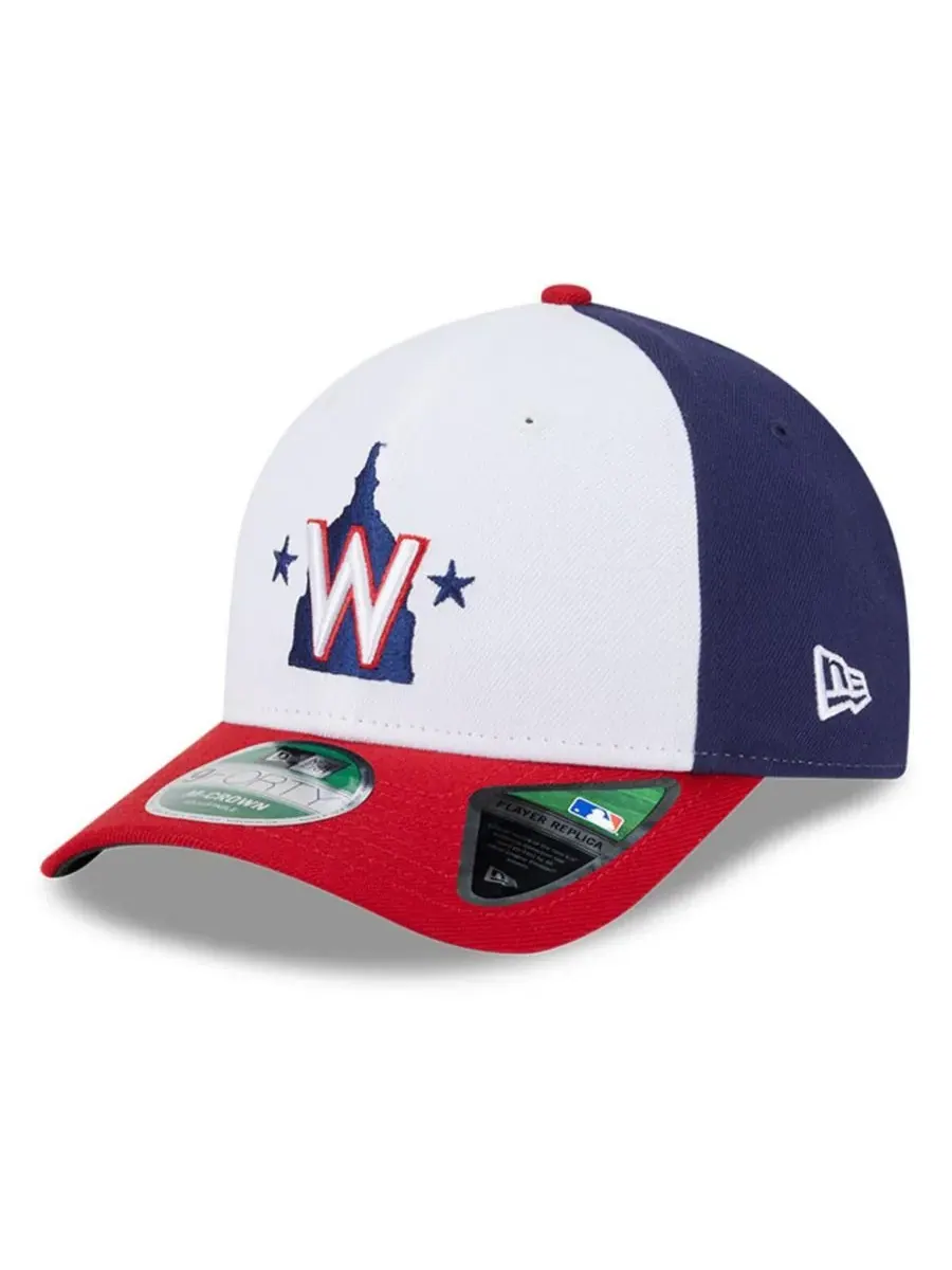 New Era Мужская белая бейсболка Washington Nationals Player Replica 9FORTY с регулируемым размером — изображение 1 из 5