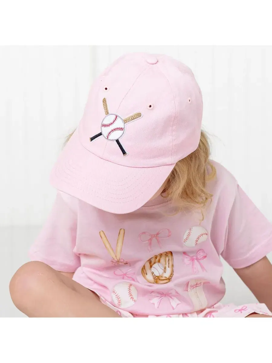 Бейсбольная кепка с нашивкой Girls Batter Up Sweet Wink — изображение 3 из 4, розовый