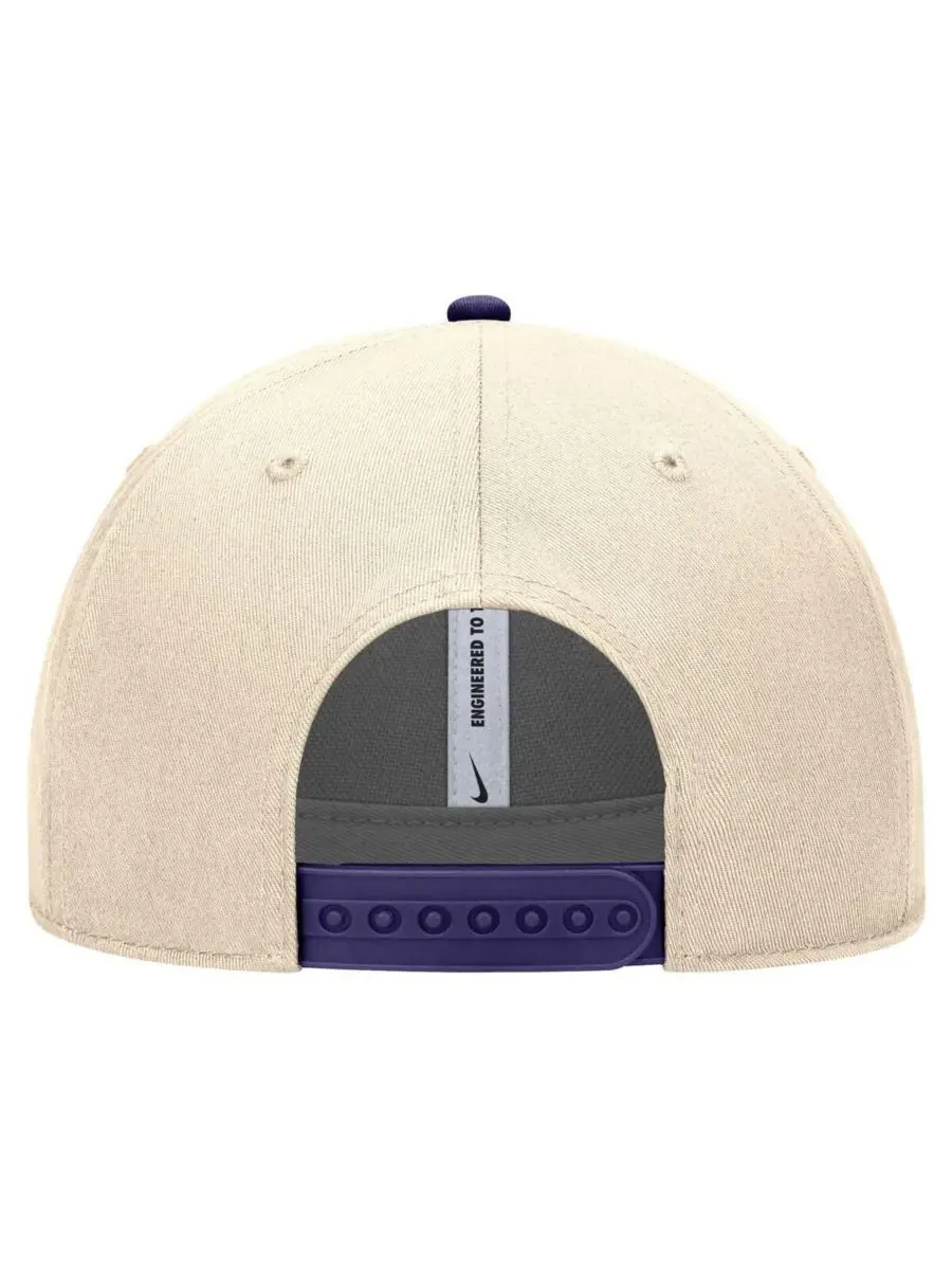 Мужская кепка Natural TCU Horned Frogs Vintage Rise Dri-FIT с регулируемой застежкой Nike — изображение 2 из 2, прозрачный