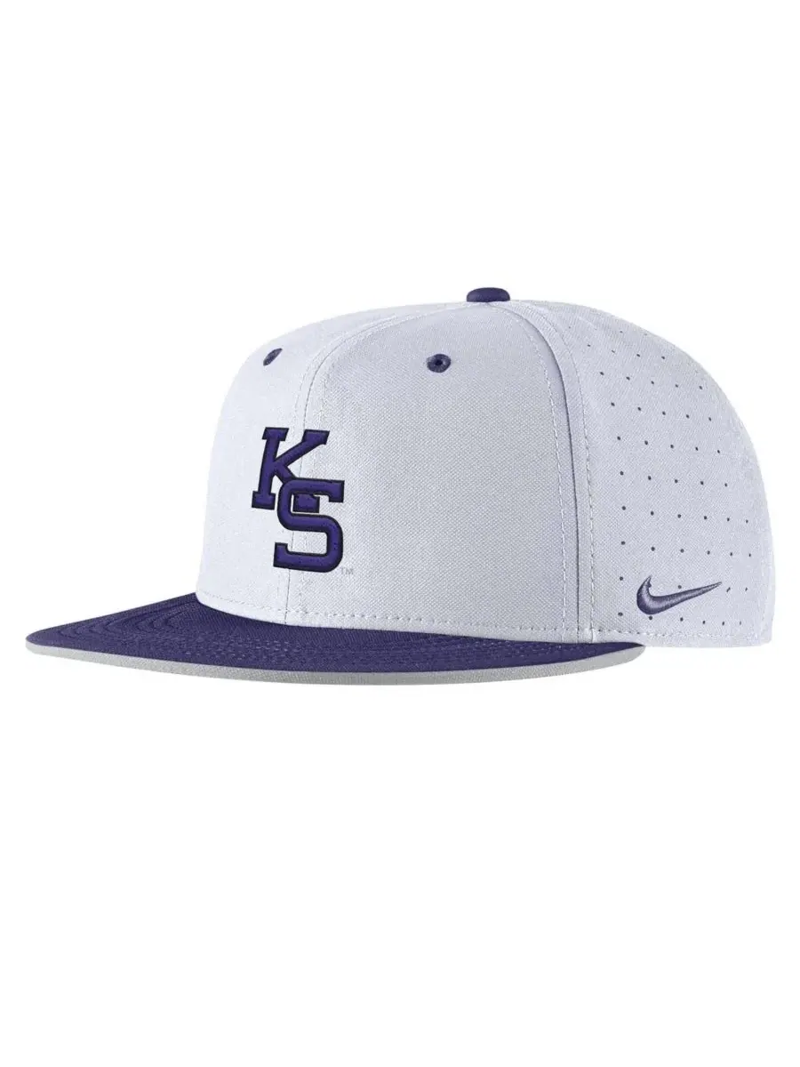 Nike Мужская белая бейсболка Kansas State Wildcats On-Field True Performance — изображение 1 из 3, белый