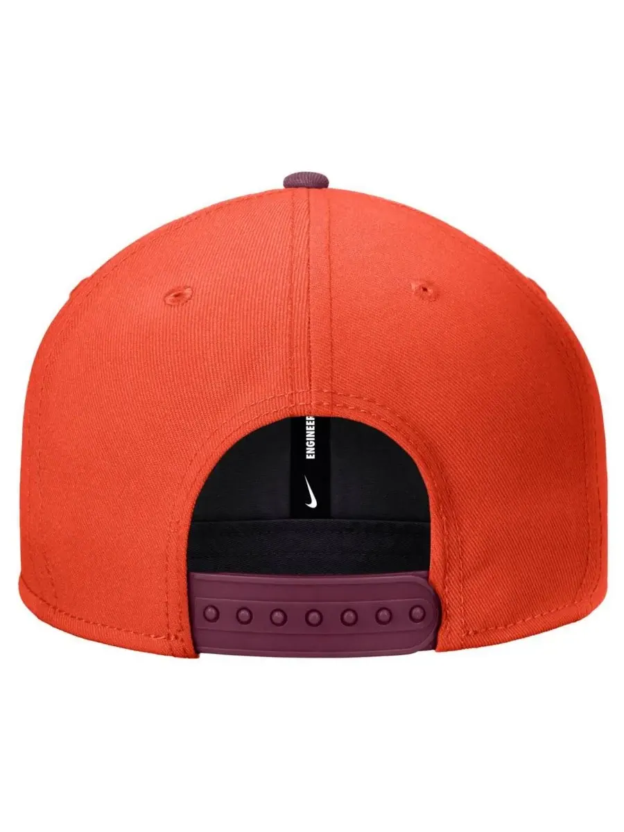 Nike Мужская оранжевая кепка Virginia Tech Hokies Vintage Script Pro Dri-FIT Snapback — изображение 2 из 2, оранжевый