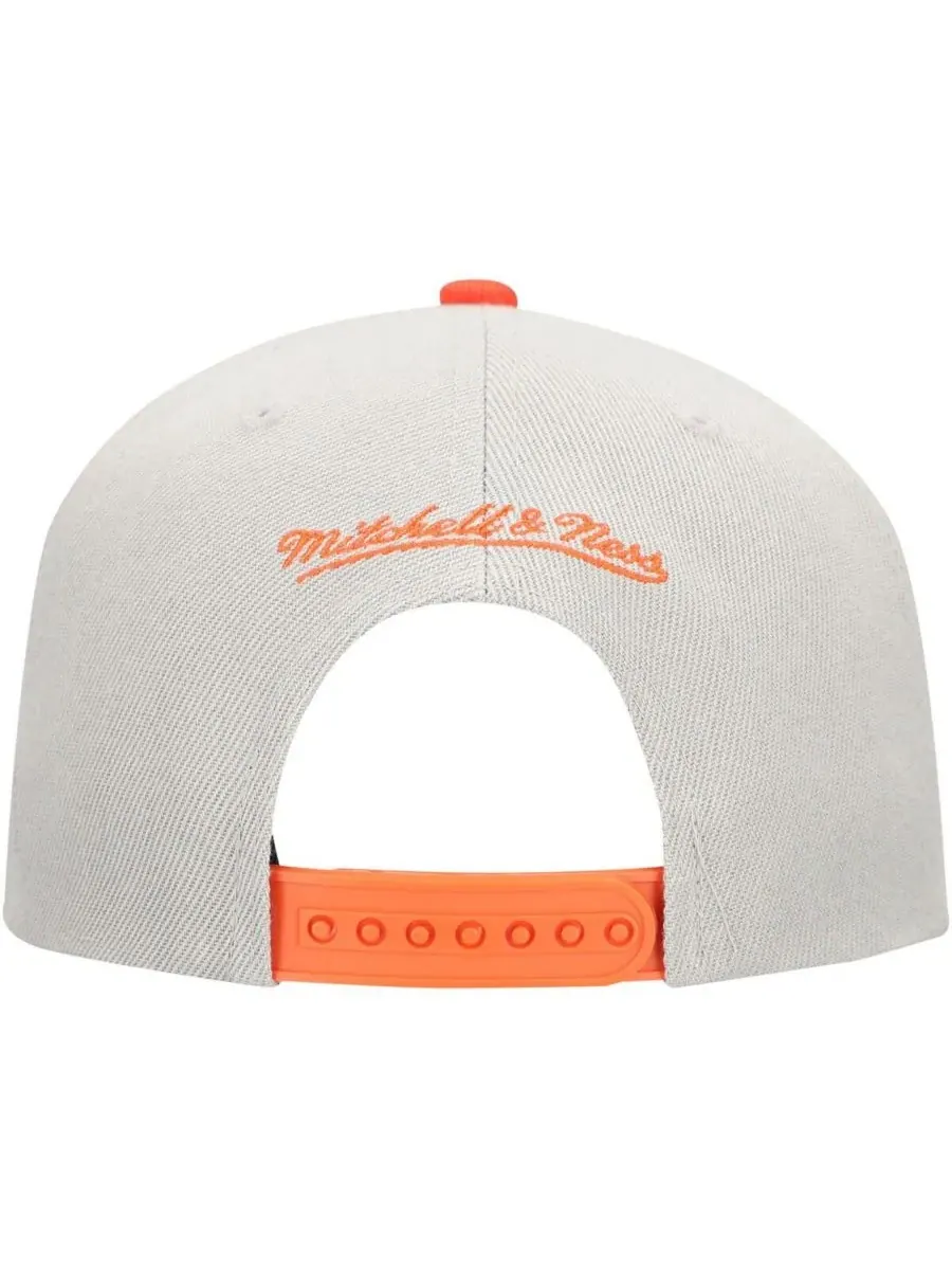Mitchell & Ness Мужская серо-оранжевая бейсболка Houston Astros Knock Out Panel Snapback — изображение 4 из 4