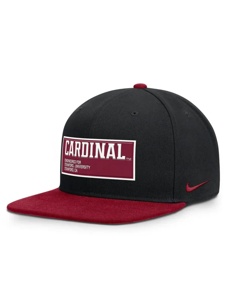 Nike Мужская кепка-бейсболка Stanford Cardinal 2025 с нашивкой Pro Dri-FIT черного/синего цвета — изображение 1 из 4, черный