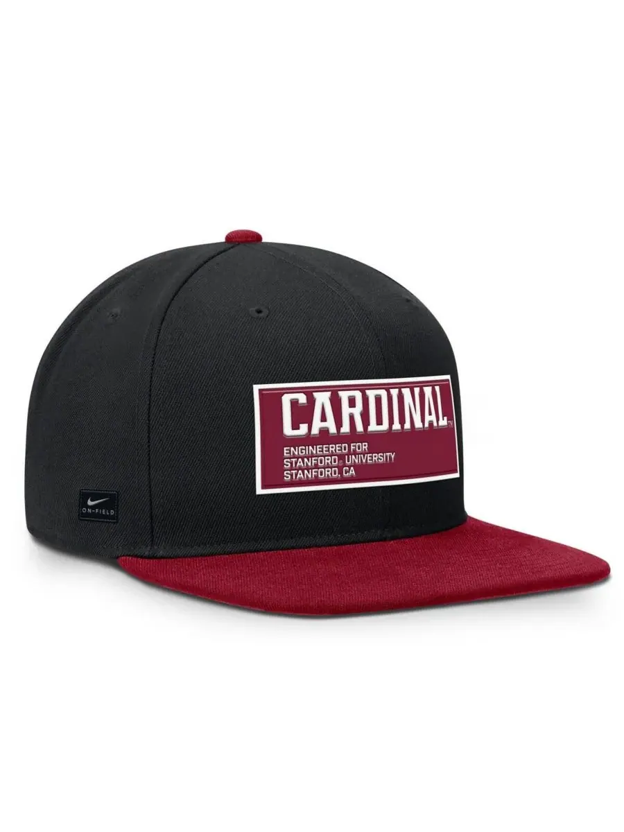 Nike Мужская кепка-бейсболка Stanford Cardinal 2025 с нашивкой Pro Dri-FIT черного/синего цвета — изображение 3 из 4, черный
