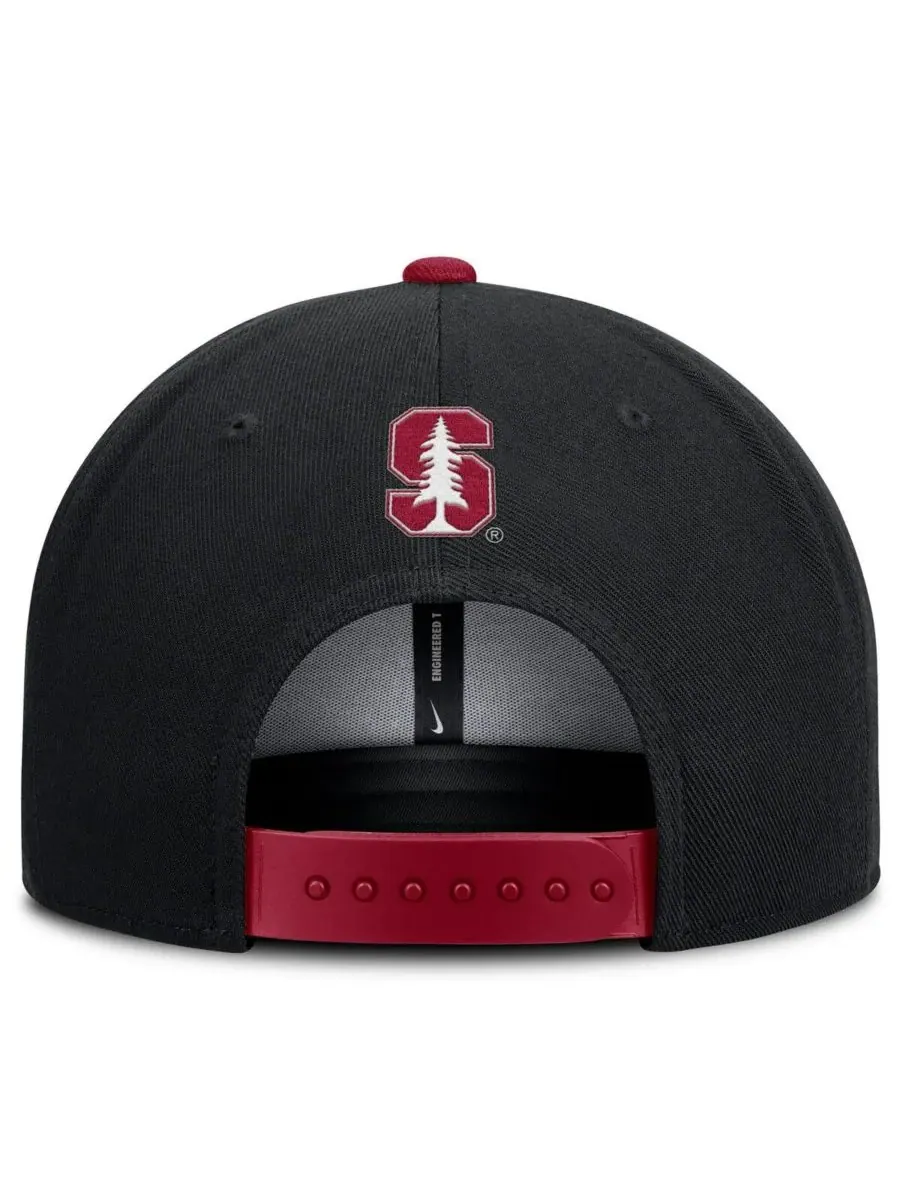 Nike Мужская кепка-бейсболка Stanford Cardinal 2025 с нашивкой Pro Dri-FIT черного/синего цвета — изображение 4 из 4, черный