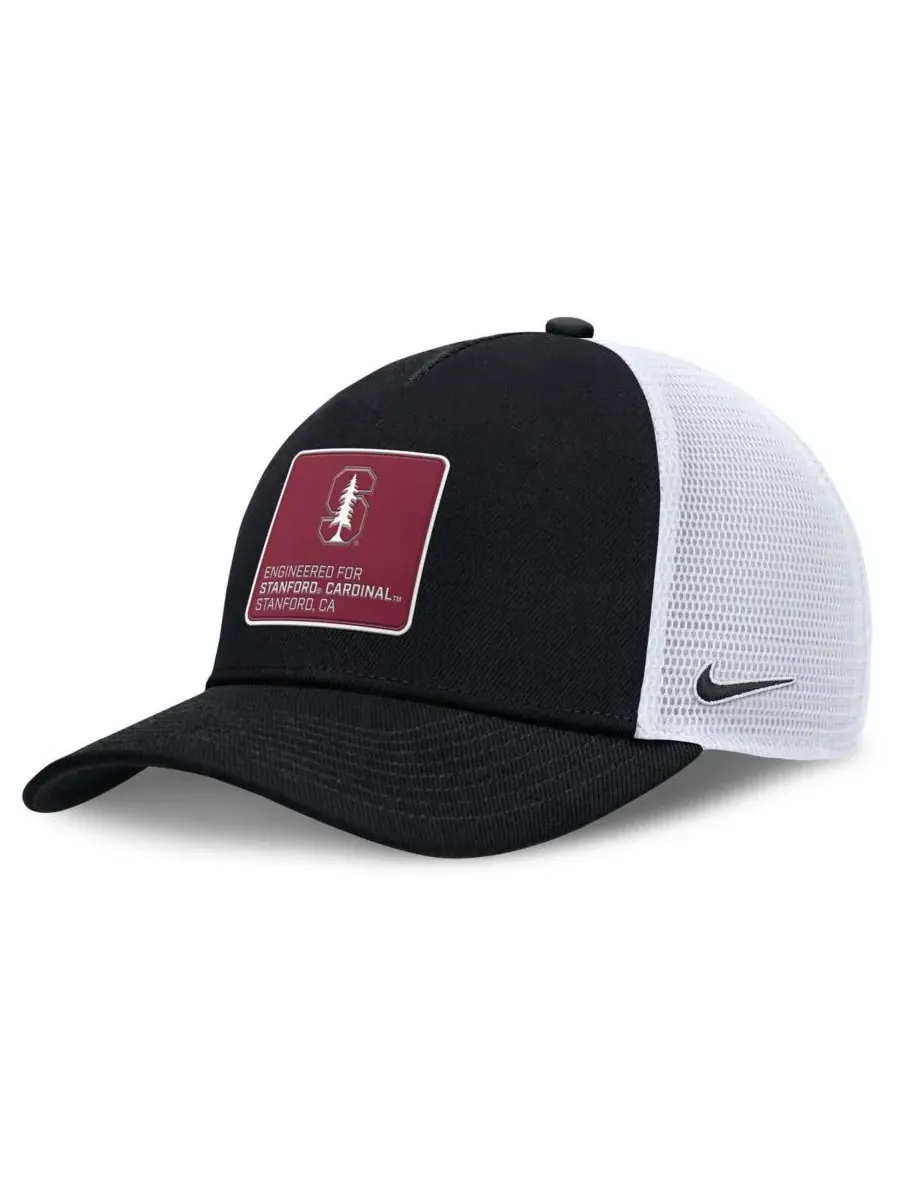 Nike Мужская черно-белая регулируемая бейсболка Stanford Cardinal 2025 On-Field Rise Engineered — изображение 1 из 4