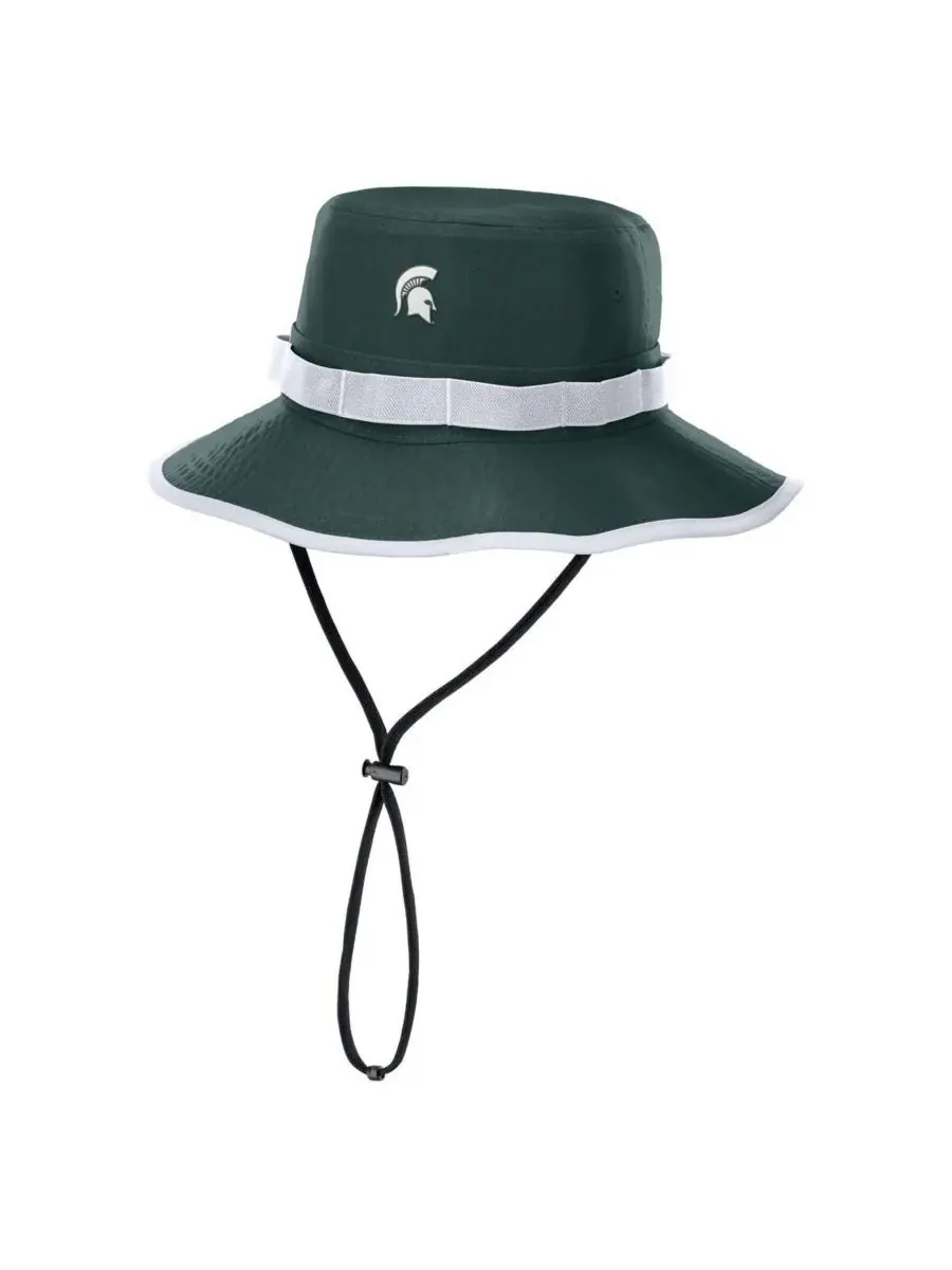 Nike Мужская зеленая панама Michigan State Spartans 2025 Sideline Apex Boonie Performance
