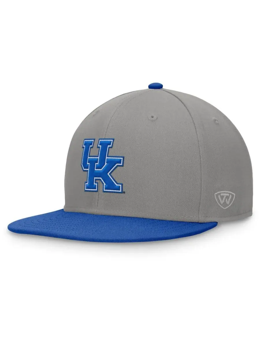Top of the World Мужская двухцветная бейсболка Kentucky Wildcats Rally серого/королевского цвета — серый