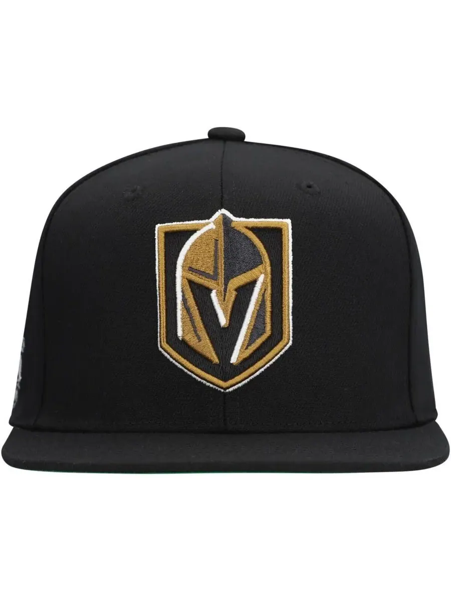 Mitchell & Ness Мужская черная кепка Vegas Golden Knights Core Top Spot Snapback — изображение 2 из 4, черный