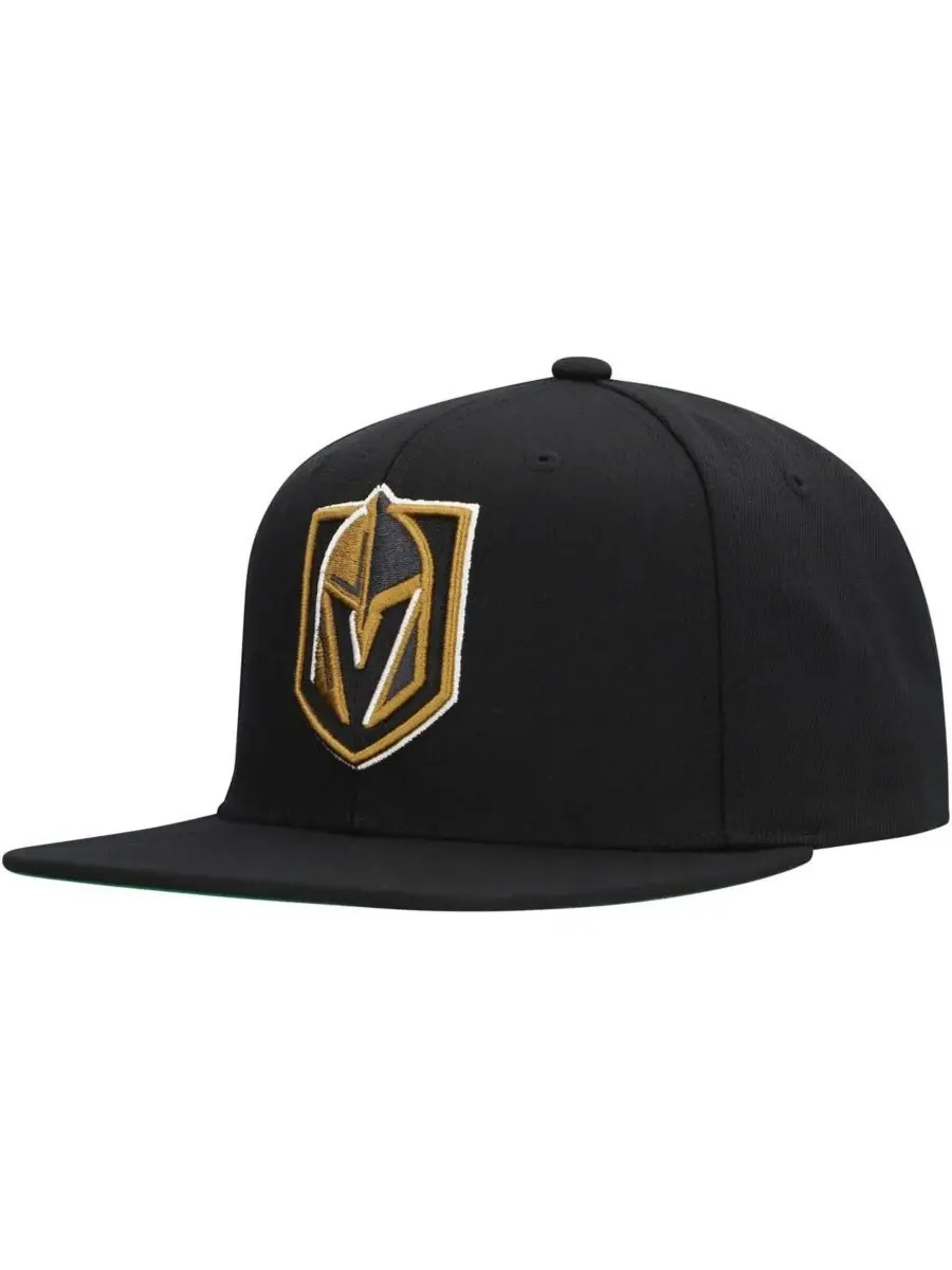 Mitchell & Ness Мужская черная кепка Vegas Golden Knights Core Top Spot Snapback — изображение 3 из 4, черный