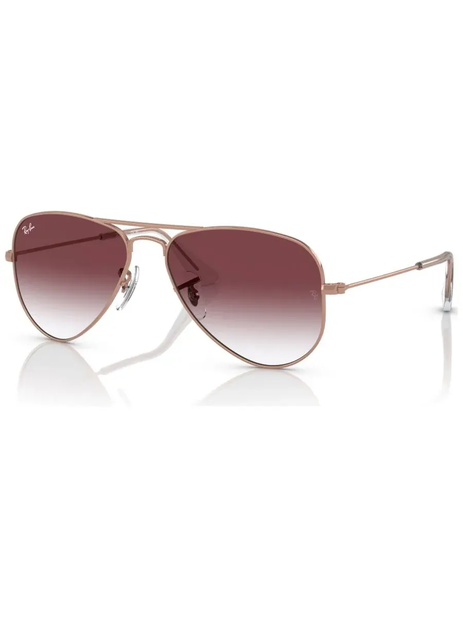 Детские солнцезащитные очки, GRADIENT AVIATOR RJ9506 (для детей 7-10 лет) Ray-Ban Jr — изображение 1 из 6, розовый золотистый