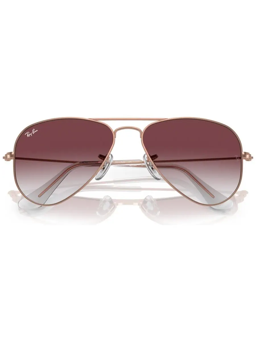Детские солнцезащитные очки, GRADIENT AVIATOR RJ9506 (для детей 7-10 лет) Ray-Ban Jr — изображение 3 из 6, розовый золотистый